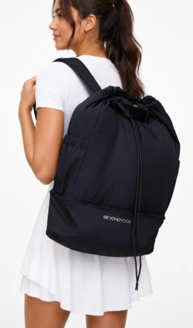 Beyond Yoga Backpack Convertible Gym Bag Tote Black Shoe Compartment Women OS